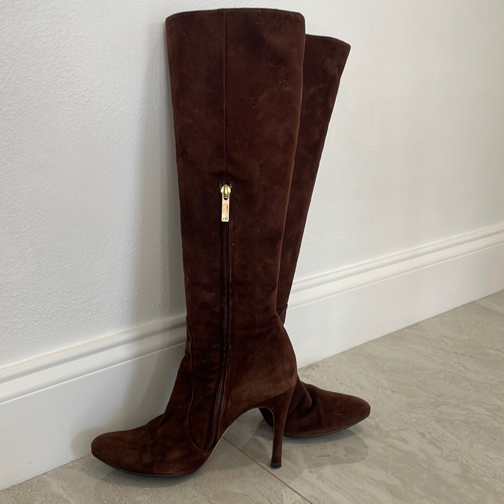 Carolina Herrera Brown Suede Boots